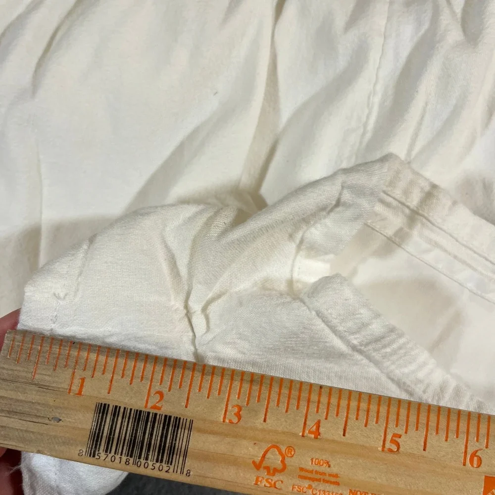 Hollister White Ultra High Rise Linen Shorts Women's XS Summer Blend - Picture 8 of 8